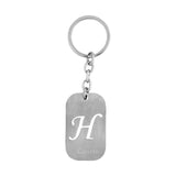 Caristo English Alphabet Letter H (Kc231) Silver Metal Name Keychain For Car Bike Men Women Kids
