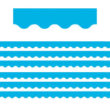 Aqua Scalloped Border Trim, 35 Feet Per Pack, 6 Packs