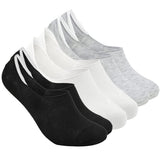 Xjarvis Anti-Slip No Show Low Cut Loafer Socks For Men & Women With Combed Cotton For Sports Running & Hiking Pack Of 3 Multicolour (Free Size),Black,White,Grey - P,,B0B4P7K82K