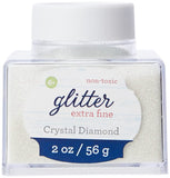 Sulyn Extra Fine Crystal Diamond Glitter Stacker Jar, 2 Ounces, NonToxic, Stackable and Reusable Jar, Multiple Slot Openings fo