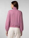 FYLTR Women's Drop Shoulder Boxy Fit Sweatshirt with Turtle Neck & Balloon Sleeve Peony Pink,Peony Pink