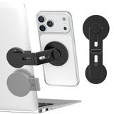 CloudValley Magnetic Phone Laptop Holder Mount, Foldable Hidden Portable Stand for iPhone 17/16/15/14/13 & All Phone, Clamp for 