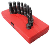 SUNEX TOOLS 2639 1/2-Inch Drive Metric Impact Hex Driver Set, 10-Piece