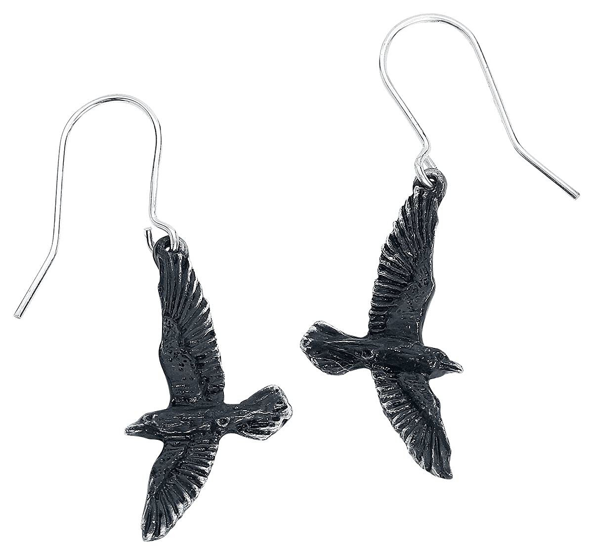 Alchemy Gothic Black Raven Earrings Fashion Jewelry