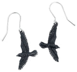 Alchemy Gothic Black Raven Earrings Fashion Jewelry