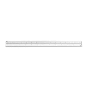 Alumicolor Aluminum Architect Metric Solid Drafting Scale, 30CM, Silver