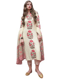 Gosriki Women'S Rayon Blend Straight Printed Kurta With Pant & Dupatta (Actual-Cream-Nre-Gs_S_Cream_Small),Cream,,B0CGD8B8SW