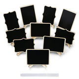 JEFURE 12 Pcs Mini Chalkboard Signs, Small Chalkboard Labels with Easel Stand, Wooden Blackboard for Table Numbers, Food Signs, 