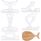 5 Pcs Acrylic Charcuterie Board Handle Template Clear Cutting Board Router Template Angled Curvy Triangle Woodworking Tracing St