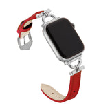 Osber Genuine Leather Band Compatible with Apple Watch Women 42mm(s3) 44mm 45mm 46mm(2024 series 10) 49mm(Ultra 1/2), Designer S