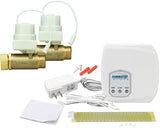 FloodStop Washing Machine Leak Detector Kit with Automatic Water ShutOff and Visual/Audible Alarms, 3/4 Straight, Hot & Cold V