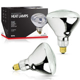 BULBMASTER 250 Watt Heat lamp Bulb for Bathroom R40 Incandescent Shower Heat Lamp Clear Infrared Bath Light 250R40 Chicken Light