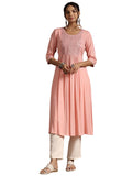 Libas Women'S Viscose Rayon Yoke Design Regular Kurta (29210 Peach