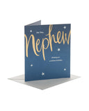UK Greetings | Birthday Card for Nephew | Happy Birthday Gifts | Him, Boys, Men | Gold & Silver Foil Design | With Envelope | 16