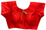 Vihu Fashion Women's Phantom Silk Short Sleeves Readymade Saree Blouse