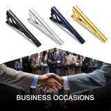 Roctee 4 Pack Tie Clip for Men, Regular Tie Pin Set Tie Bar Necktie Bar Pinch Clips for Business Wedding and Daily Life, Include
