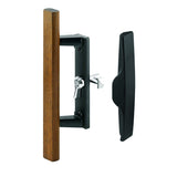 SlideCo 141843 Sliding Door Handle Set, Wood Pull, Aluminum Diecast, Viking, Black