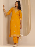 Libas Women'S Viscose Kurta Set (36903 Yellow M
