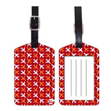 Nutcase Designer Luggage Travel Baggage Tags Single Tag With Name Card Inside Red Plane Patterns