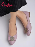 Shoetopia Oversized Bow Detailed Mauve Bellies For Girls-Eu36,Bronze,3,B0D5HFTB8L