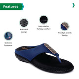 Ortho Joy Fancy Doctor Slippers | Stylish Chappal For Women | Comfortable Sandals For Women Stylish,Navy Blue,8,B0BFRLLP95