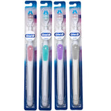 OralB Gum Care Extra Soft Toothbrush for Sensitive Teeth and Gums, Compact Small Head,(Colors Vary) Pack of 4