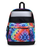 Jansport Cross Town Plus Backpack - Large Main Compartment, Side Water Bottle Pocket, 15-Inch Padded Laptop Sleeve - Red/Multi H