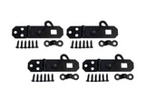 QCAA Decorative Mini Hasp with Hook Latch, 2-1/8 x 3/4, for Small Box, Black, Made in Taiwan, 4 Pack