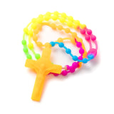 YQZIYOU Rosary Beads Catholic - Confirmation Gifts for Teenage Girl, Colored Silicone Rosary Beads, Children Rosary, Soft and Sa