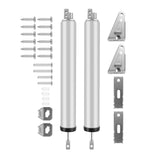 2PCS Screen and Storm Door Closer Kit, Heavy Duty Pneumatic Screen and Storm Door Closer, Screen and Storm Door Push Button Latc