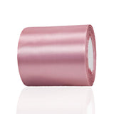 Rose Gold Ribbon 4 Inch Wide - 25 Yards Rose Pink Satin Ribbon for Ribbon Cutting Ceremony Grand Opening, Wedding Chair Sash, Gi