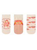 Balenzia Socksxpress Friends WomenS LowCut Ankle Socks | White, Pink, Purple | Official Central Perk | Combed Cotton With Elast