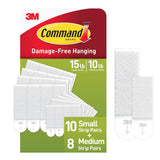 Command Picture Hanging Strips Variety Pack, Damage Free Hanging Picture Hangers, No Tools Wall Hanging Strips for Living Spaces