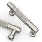 Asidrama 10 Pack 3 Inch(76mm) Brushed Satin Nickel Cabinet Pulls Knurled Kitchen Handles, Cabinet Pulls Kitchen Hardware for Cup