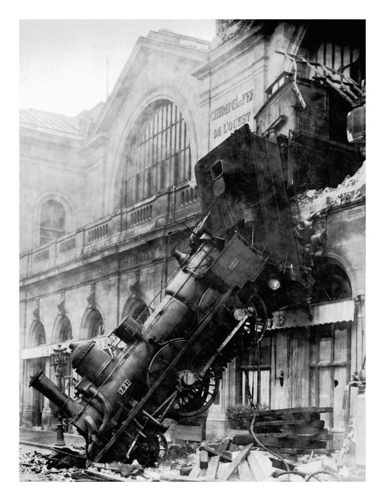 Train Wreck At Montparnasse, Paris, 1895-Paper Art-20,,X26,,
