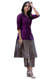 Gosriki Women'S Rayon Viscose A-Line Solid Kurta With Pant (Naima Wine-Gs_S_Wine_Small),Wine,,B0F13S4SDX