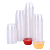 TashiBox Polypropylene Disposable Mini Cups, Portion Cups (No Lids), 200 Count (1 oz)