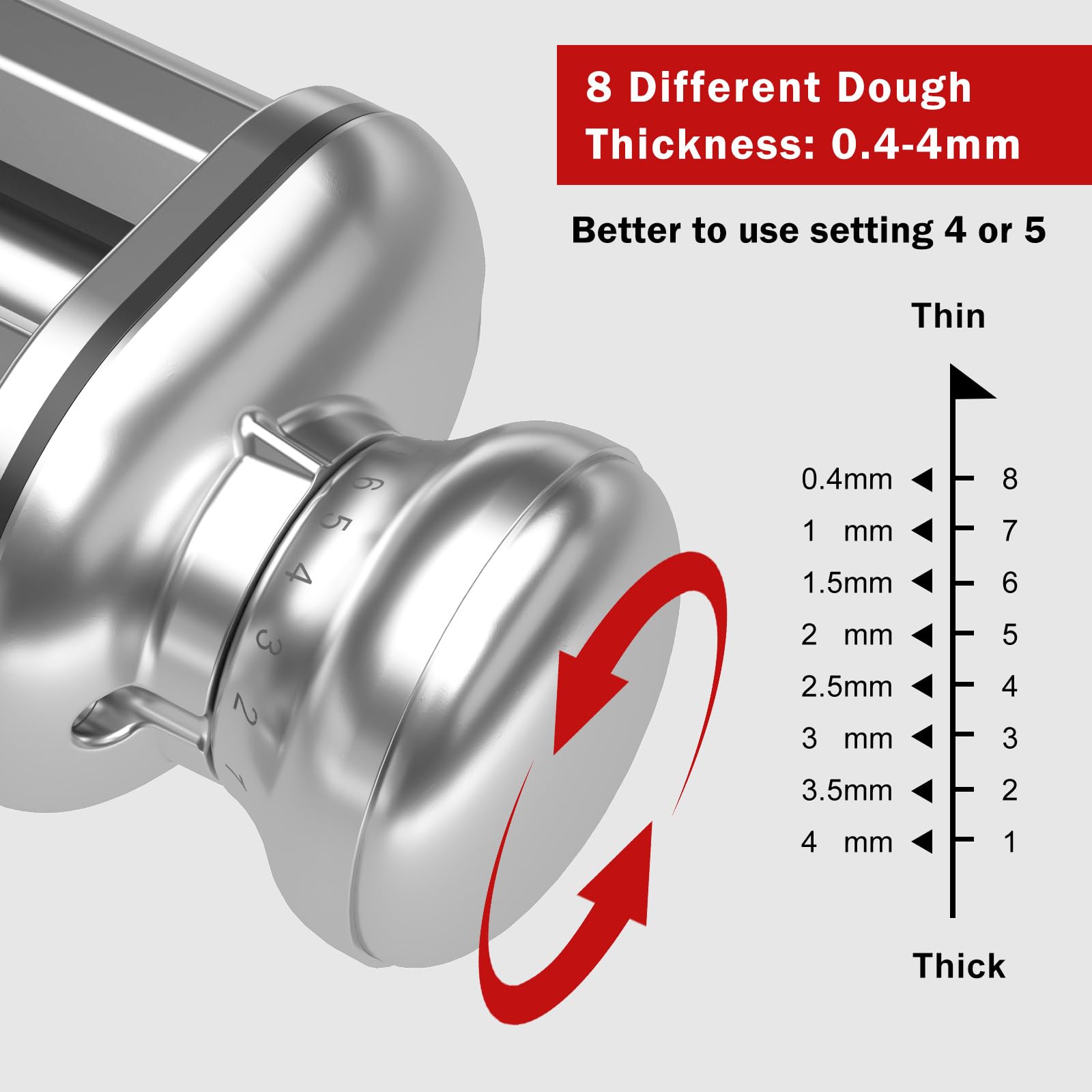 Pasta Roller Attachment for All KitchenAid Stand Mixer, Pasta Maker for Kitchen Aid Accessories and Attachments, Noodle Dough Ro