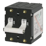 Blue Sea Systems 7260 ASeries White Toggle Circuit Breaker Double Pole 20A