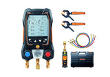 testo 550s AC Manifold Gauge Set - Manifold Gauges HVAC - Incl. 2x 115i Pipe Clamp, 1x 552i Micron Gauge, Set of 3 Hoses - Recha