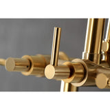 Kingston Brass Ae8107Dl Deck Mount Tub Filler With Hand Shower, Brushed Brass