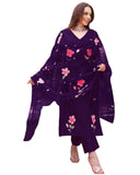 Anni Designer Women'S Rayon Viscose Printed Straight Kurta With Pant & Dupatta (Roka Begani-Vks01_L_Begani_Large),Begani,L,,,