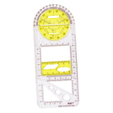 Enakshi Learning Stationery Transparent Poly Portable Drawing Ruler for School Transparent Yellow|Crafts | Art Supplies | Drawin