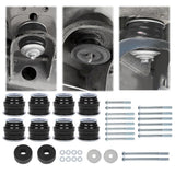 PIT66 Body Mount Bushing Kit for Ford F250 F350 Super Duty 2WD 4WD 2008-2016, Polyurethane, Includes Body Mounts, Steel Washers,