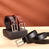 XOUXOU Men's Casual Leather Jeans Belts Classic Work Business Dress Belt with Prong Buckle for Men (Black (S101), 38 (Waist 36))