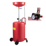 VEVOR Oil Drain Container, 20 Gallon Waste Oil Drain Tank, Portable Oil Lift Drain Pan Air Operated Drainer, Fluid Fuel Drainage
