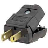 Leviton 101EP 15 Amp, 125 Volt, Residential Grade, Polarized, NonGrounding Plug, Black 10 Pack