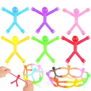 10Pcs Man Magnetic Toys, Humanoid Magnetic Novelty Fidget Toys for Kids & Adults, Rubber Magnet Men Toy Magnets Kids Travel Toys