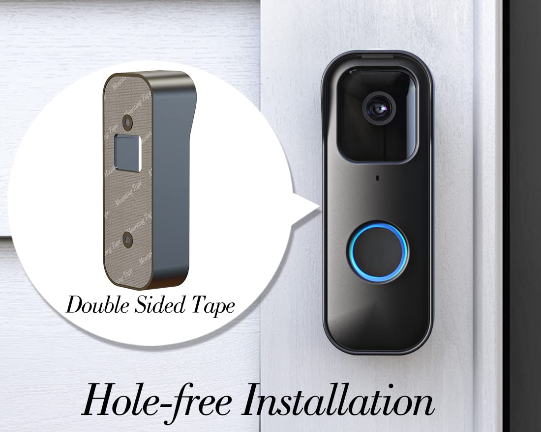 Blink Doorbell Mount, Adhesive Door Mount for Blink Video Doorbell, No-Drill Mounting Bracket Accessories for Blink Doorbell Sec