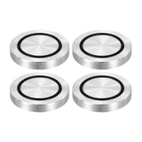 uxcell M8 Thread 55mm / 2.2 Dia 8mm Thick Aluminum Circle Disc Glass Top Adapter 4pcs Round Solid Table Feet Pad Plate Hardware 